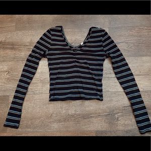 striped crop top